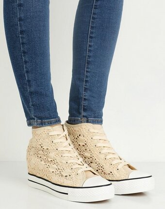 Миниатюра фотографии Кеды на танкетке ideal shoes