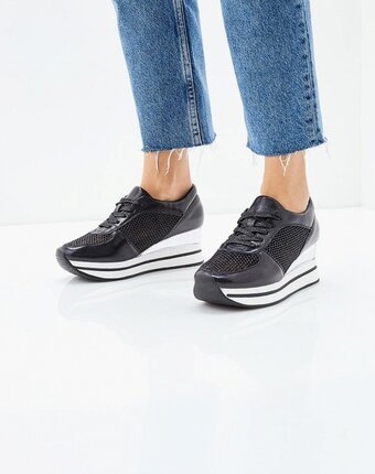 Миниатюра фотографии Кеды на танкетке ideal shoes