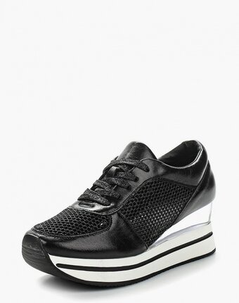 Миниатюра фотографии Кеды на танкетке ideal shoes